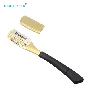 Vàng Bạc Phong Cách Nhật Bản Không Dùng Một Lần Double Edge An Toàn Cao Su Xử Lý Thẳng Cắt Cổ Họng Cạo <span class=keywords><strong>Razor</strong></span> - Product Image 2