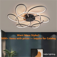 Plafonnier LED moderne en forme de fleur, lampe de plafond à ruban incurvé à intensité variable pour chambre à coucher, salle à manger, décoration intérieure