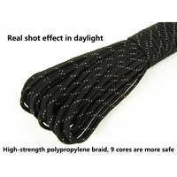 Reflektierendes Paracord 7-Strang 4mm 550 Taktisches Fallschirmseil Camping Zeltband DIY Armband Webseil