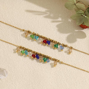 Collar MICCI con Colgante de Cuentas de <span class=keywords><strong>Acero</strong></span> <span class=keywords><strong>Inoxidable</strong></span> Chapado en Oro de 18K, Resistente al Agua y al Deslustre, para Mujer - Product Image 2