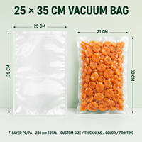 Abricots secs bon marché en vrac, sacs sous vide alimentaires 25x35cm, barrière anti-humidité pour transformateurs de snacks, impression personnalisée sous marque privée