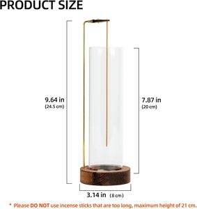 나무 향 홀더 향 스틱 버너 유리 애쉬 포수 황동 스틱 홈 장식 요가 스파 명상 단단한 나무 천연 - Product Image 5