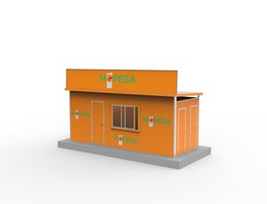 Quiosco modular de contenedores de acero prefabricado, energía solar para dinero móvil, servicio de telecomunicaciones, cabina minorista al aire libre (transpirable) - Product Image 6
