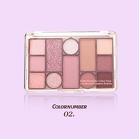 Palet Eyeshadow Pigmen 12 Warna Matte Shimmer Glitter Nude Pink Brown Netral Eye Shadow Plate Portable Clear Case Makeup