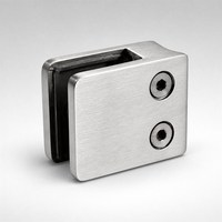 Pince carrée en acier inoxydable pour verre, clip de fixation pour garde-corps, balustrade, main courante en verre 8mm 10mm 12mm – Prix de gros
