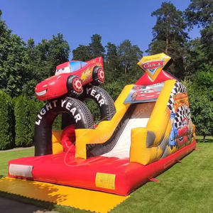Parcours d'obstacles combiné <span class=keywords><strong>de</strong></span> glissière <span class=keywords><strong>de</strong></span> maison <span class=keywords><strong>de</strong></span> rebond gonflable <span class=keywords><strong>de</strong></span> <span class=keywords><strong>voiture</strong></span> <span class=keywords><strong>de</strong></span> course gonflable commerciale 3 en 1 à vendre - Product Image 2
