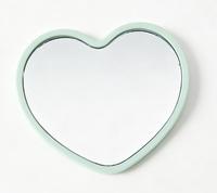 Miroir de poche compact personnalisé en forme de cœur YO-Portable pour le maquillage, miroir compact de voyage, miroir miniature personnalisé avec logo