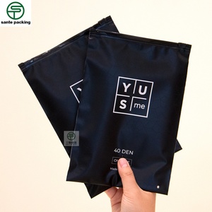 Custom Frosted Gravure Printed Reclosable CPE Zip Lock Bags for Hoodies Sweatshirts Shoes & Socks Packaging (Recyclable) - Product Image 6