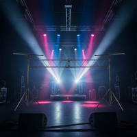 Support d'éclairage DJ Yinyu LS001, système de treillis métallique pour éclairage, 32 points de fixation et pied triangulaire, treillis d'éclairage portable pour scène audio