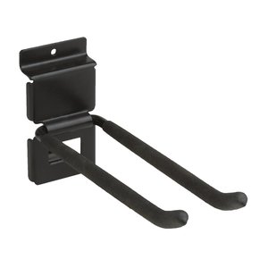 Heavy Duty Double <b>Hook</b> Wall Storage Garage <b>Tool</b> <b>Hook</b> Black And Gray Rectangle 30 Kg Load Capacity - Product Image 2