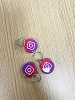 Benutzer definierte gedruckte QR-Code Schlüssel bund RFID Epoxy NFC Pet Tag ID Hunde marke Programmier bare URL T5577 1K Chip für Mitgliedschaft Visitenkarten