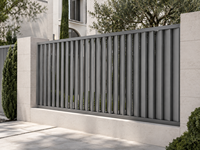 Panneaux de clôture horizontaux en alliage 6063 gris moderne antirouille pour mur de clôture de jardin résidentiel