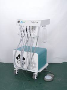 歯科用インナー550Wコンプレッサーモーターとクリニック用フルセット器具付き獣医歯口治療最新モバイルユニット - Product Image 4