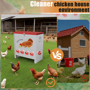 Tùy chỉnh kim loại gà trung chuyển công suất lớn 85lbs gà ăn máng trung chuyển hộp cho trang trại sử dụng - Product Image 4