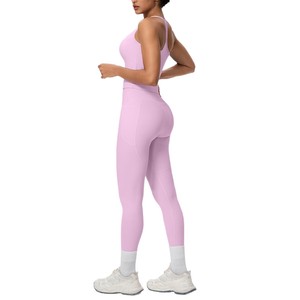 Nouvel ensemble de yoga sans dos à séchage rapide transfrontalier, sensation nuage, amincissant, rehausseur de fessier, vêtements de sport pour la course à pied décontractée en plein air et le fitness - Product Image 3