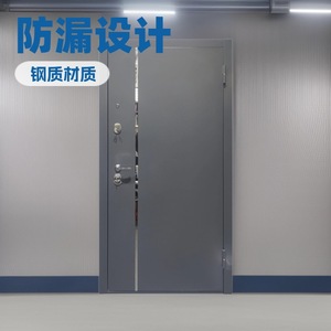 Porte d'entrée Sofia en acier gris avec serrure antivol insonorisée, battante manuelle, porte complète - Product Image 4