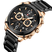 Ödül lüks saatler erkekler Chronograph 43 mm büyük harf ağır katı paslanmaz çelik erkek quartz saat montre