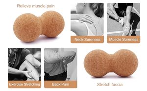 Balle de massage en liège en forme d'arachide, balle de massage double en forme d'arachide pour le massage musculaire en profondeur, la libération myofasciale, les nœuds musculaires - Product Image 6