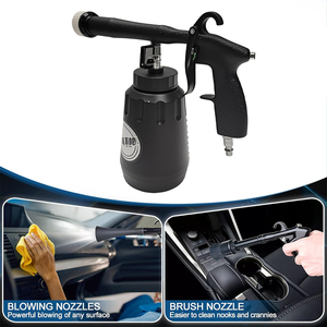 Kit de <span class=keywords><strong>pistolet</strong></span> de nettoyage <span class=keywords><strong>Tornador</strong></span> soufflant à l'air noir de qualité professionnelle pneumatique pour le détail de la voiture nettoie les sièges des tapis intérieurs - Product Image 6