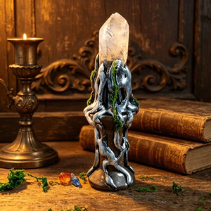 Lámpara de Cuarzo Transparente Natural CrystalHola al por Mayor, Adorno de Altar de Cristal, Regalo Decorativo de Moda para Sanación - Product Image 4