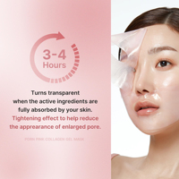 Masque en gelée de collagène rose OEM, nourrissant, raffermissant, masque de nuit hydratant au saumon pour les pores, masque facial cristallin éclatant en feuille