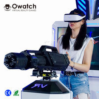 De pie VR Gatling diseño comercial Realidad Virtual tiro equipo de juego simulador VR máquina de juego