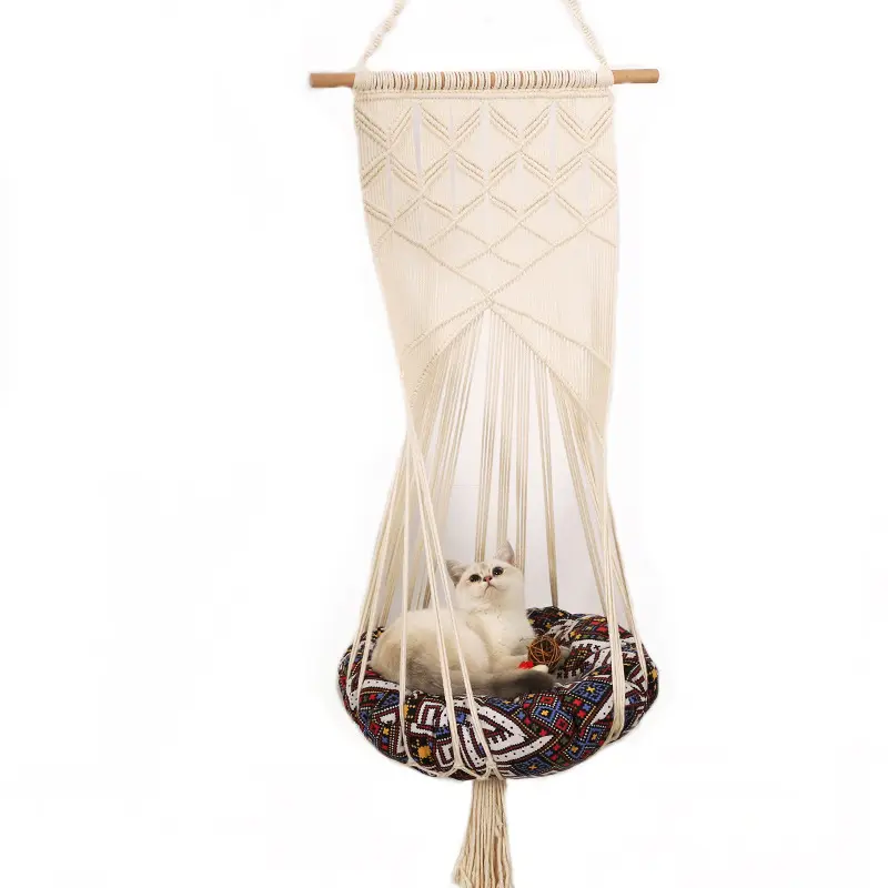 Handwoven Kat Macrame Opknoping Sleep Hangmat Huisdier Swing Bed Voor Kat En Hond