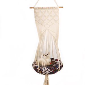 Tissé à la main <span class=keywords><strong>Chat</strong></span> Macramé Suspendu Sommeil Hamac Pour Animaux De Compagnie Balançoire <span class=keywords><strong>Lit</strong></span> Pour <span class=keywords><strong>Chat</strong></span> Et Chien - Product Image 1