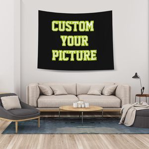 Tapicería de Poliéster con Logotipo Personalizado al por Mayor, Sin Pedido Mínimo, Impresión Digital, Tapices Decorativos para Pared, Decoración del Hogar - Product Image 1