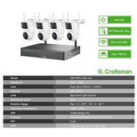 GW-P1FD-M3X-K4 ICSEE sans fil WIFI 6MP double objectif caméra NVR Kits sécurité PTZ paquet CCTV système de caméra suivi automatique extérieur