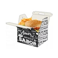 Caja de Embalaje Personalizada para Hamburguesas, Caja para Papas Fritas y Pollo Frito, Caja de Papel para Comida Rápida