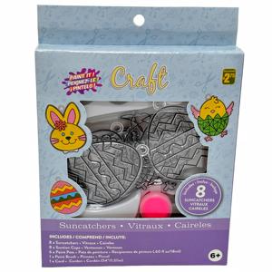 Kit Artistico per Finestre con 8 Pezzi, Set per Creare Acchiappasole per Bambini dai 6 Anni in Su, Tema Pasquale con Pulcini, Coniglietti e Uova - Product Image 1
