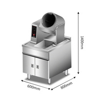 Robot de cuisine automatique commercial intelligent pour faire sauter les aliments, avec alimentation automatique des ingrédients, capacité de 80 L, en acier inoxydable, écoénergétique
