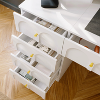 Coiffeuse polyvalente avec un grand espace de rangement, ensemble de table de maquillage pour chambre à coucher