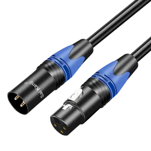 Xlr Male to Female Cable Connector Microphone Dmx Cable PVC Polybag OEM Packaging Combination Factory Oem 3 Pin 1 Pcs Saikang