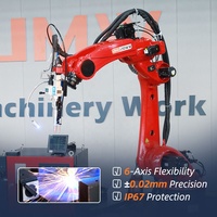 Bras robotisé avec système de soudage intelligent, robot industriel articulé à 6 axes, garantie d'un an, prix d'usine, équipement de service