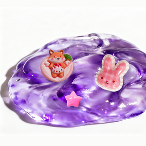 ชุดทำสไลม์คริสตัลแบบกำหนดเองจากโรงงานโดยตรง พร้อมจี้รูปสุนัขจิ้งจอกและกระต่ายน่ารัก เนื้อสัมผัสเนียนแบบเนย รับทำโลโก้ OEM แบรนด์ส่วนตัว ของเล่นขายส่ง ชุดของขวัญ - Product Image 5