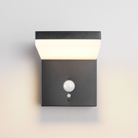 Lampe LED moderne en aluminium moulé sous pression, étanche, avec détecteur de mouvement, portée de détection 8-12M, solaire, pour mur, clôture, extérieur, jardin