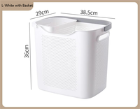 Panier à linge en plastique Panier de rangement pour vêtements sales et panier à linge sale en rotin facile à utiliser
