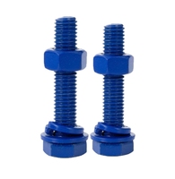 Baut Hexagonal Baja Karbon 8.8 Kekuatan Tinggi Grosir dengan Lapisan PTFE DIN933 Din931 Set Mur Hexagonal
