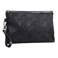 Pochette de luxe camouflage en nylon imperméable de haute qualité avec fermeture éclair pour homme