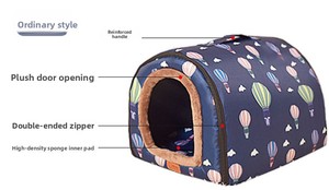 Cama de Lujo Impermeable para Perros y Gatos, Plegable, Desmontable, de Tela Oxford, Diseño Sólido, Ecológica, Portátil, para Todas las Estaciones - Product Image 3