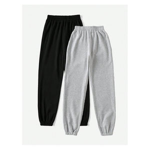 Pantalon de jogging en coton respirant pour femmes de haute qualité avec fermeture élastique à la taille moyenne pour le sport et les voyages Streetwear plat - Product Image 3