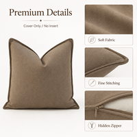 Housse de coussin décorative pour la maison, taille personnalisée, couleur unie, carrée, pour canapé, salon