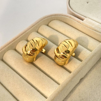 Boucles d'oreilles croissant Kesong joyas de acero inoxidable al por mayor boucles d'oreilles plaquées or en acier inoxydable