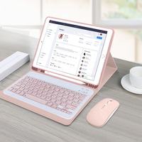 Fabrika OEM özelleştirilmiş Kablosuz 2.4G RGB Arkadan Aydınlatmalı Tablet PC Ofis Mouse Klavye Seti, 10 inç tablet laptop notebook için uyumlu.