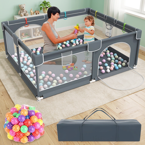 Modern Foldable <b>Plastic</b> Baby Playpen Portable Indoor Outdoor Warehouse Use Safety <b>Fence</b> for Children-Cool Play Floor - Product Image 3