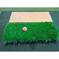 Tapis d'entraînement de golf 45*33cm en PP/EVA, avec zones de sable, bunker, fairway, terrain accidenté, tee et gazon synthétique, pour entraînement de swing, portable, pour intérieur
