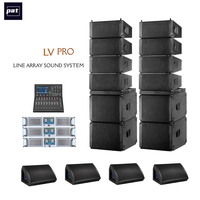 Système audio Pat LV PRO complet avec double enceinte Line Array de 10 pouces en néodyme, 800W, en contreplaqué de bouleau, pour événements en direct en extérieur, DJ et concerts