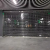 Porte à enroulement transparente en polycarbonate pour centre commercial, magasin, devanture de boutique